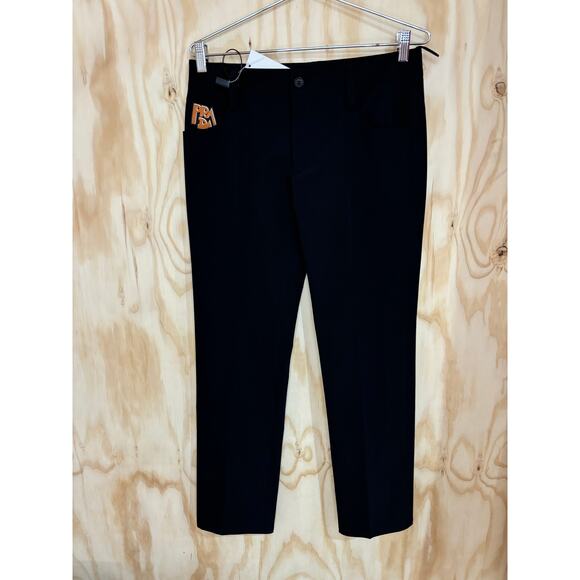 Prada Re-Nylon Black Trousers w/ Prada Patch Accent